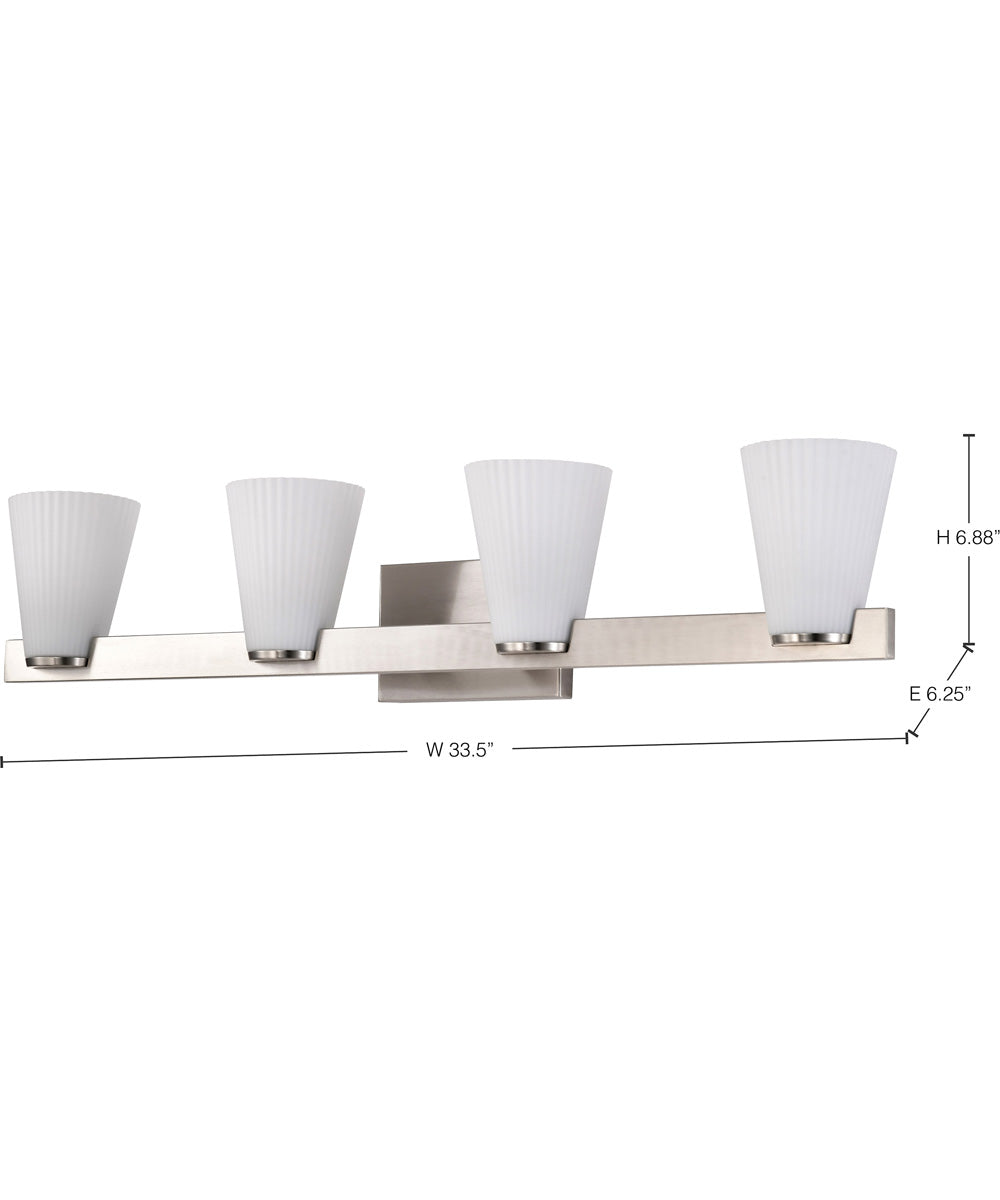 Royale 4-Light Vanity & Wall Brushed Nickel