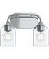 Ilia 2-Light Bath Vanity with Clear Glass Shade Polished Chrome