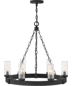 Sawyer 6-Light Medium Single Tier Chandelier 12v in Black
