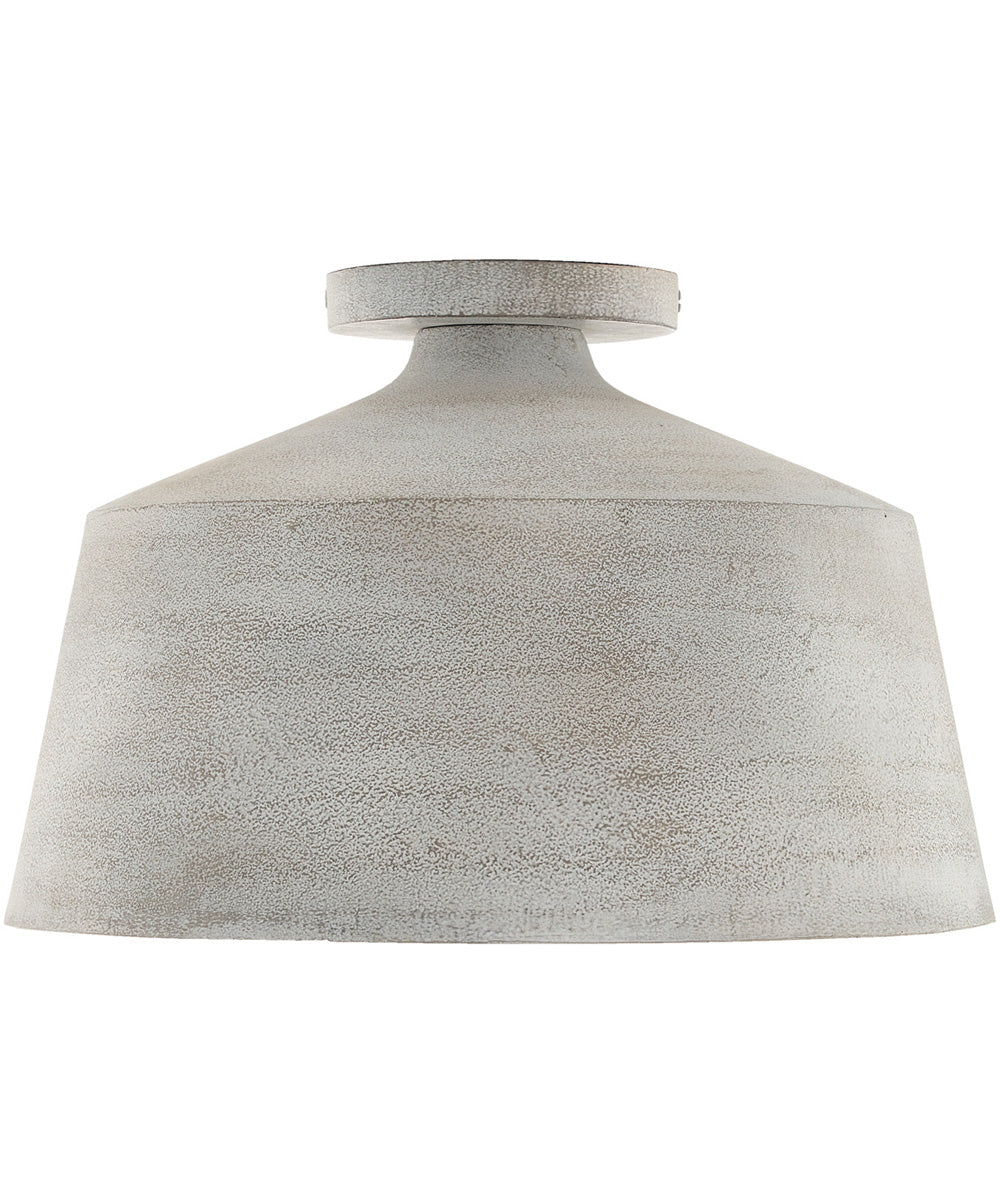 Quarry 1-Light Semi-Flush Stucco