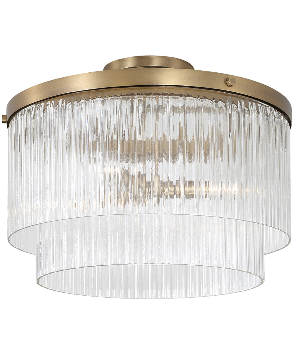 Vaughn 3-Light Pendant Aged Brass