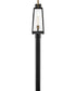 Hugh 1-Light Large Post Mount Lantern in Black