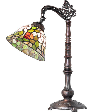 20" High Tiffany Rosebush Bridge Arm Desk Lamp