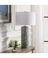 Meltdown Ivory Teal Table Lamp