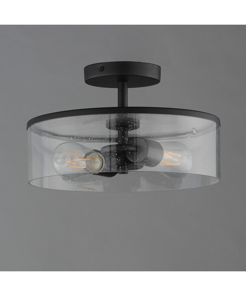 Livingston 2-Light Semi-Flush Mount Black