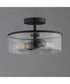 Livingston 2-Light Semi-Flush Mount Black