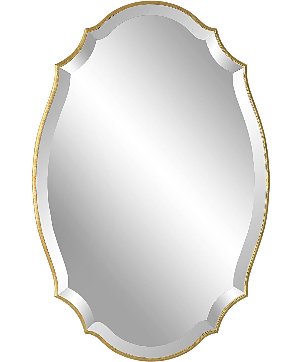 20x30" Wall Mirror Lightly Antiqued with Metallic Gold Leaf