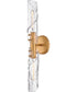Capri 2-Light Large Two Light Sconce in Distressed Brass