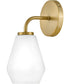 Gio 1-Light Medium Single Light Vanity in Lacquered Brass