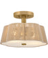Sasha 2-Light Small Semi-Flush Mount in Lacquered Brass