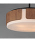 Draughtsman 18 inch Semi Flush Mount - Pendant Walnut / Black