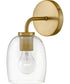 Percy 1-Light Medium Single Light Vanity in Lacquered Brass