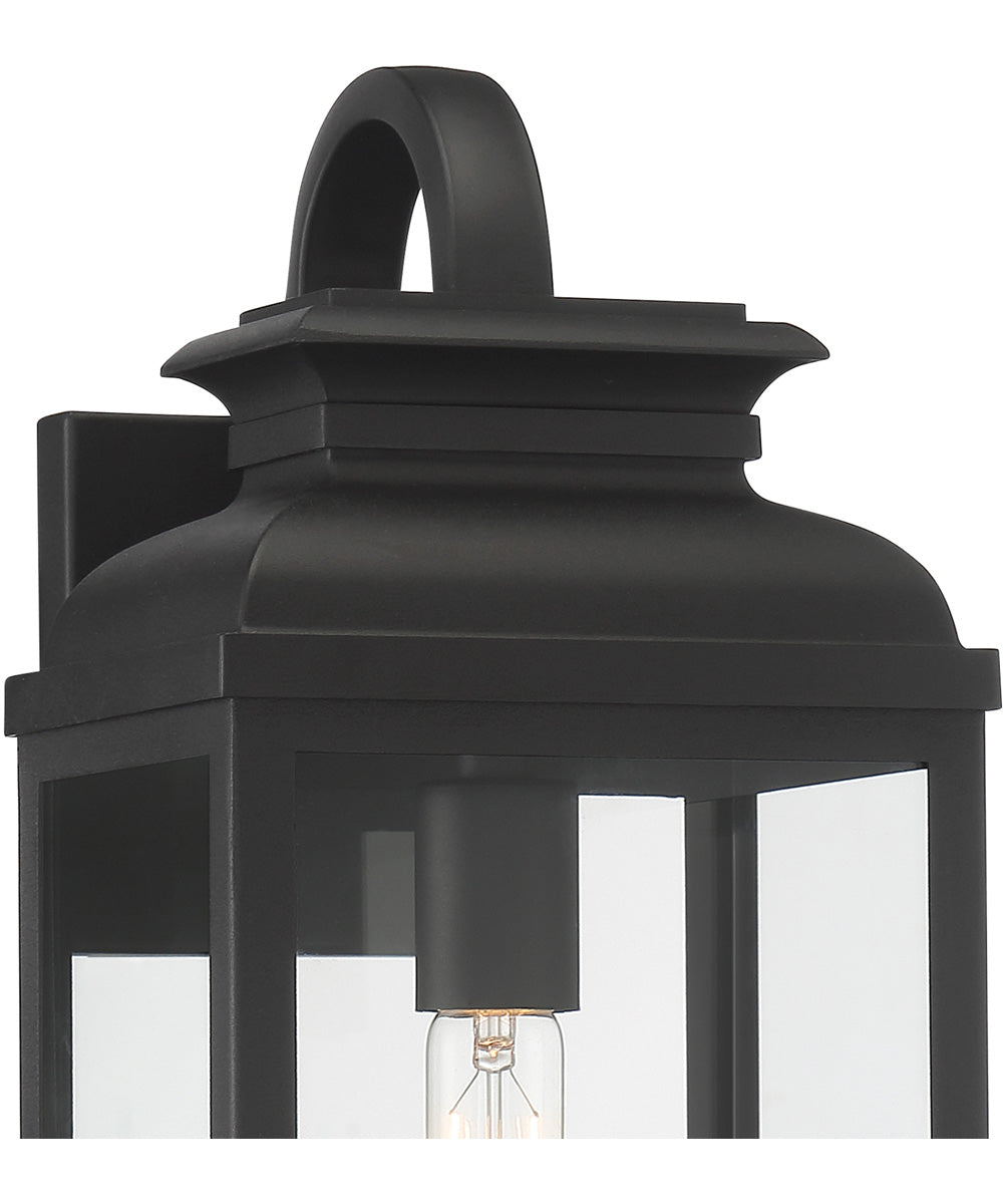 Milton 1 Light Wall Lantern Black