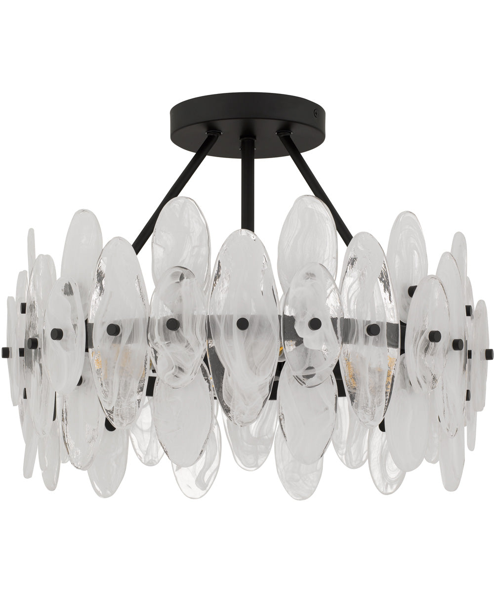 Abigail 4-light Semi Flush Mount Matte Black