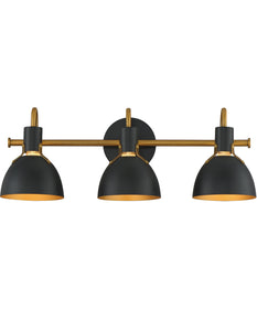 Dusk 3-Light Wall Sconce Black / Antique Brass