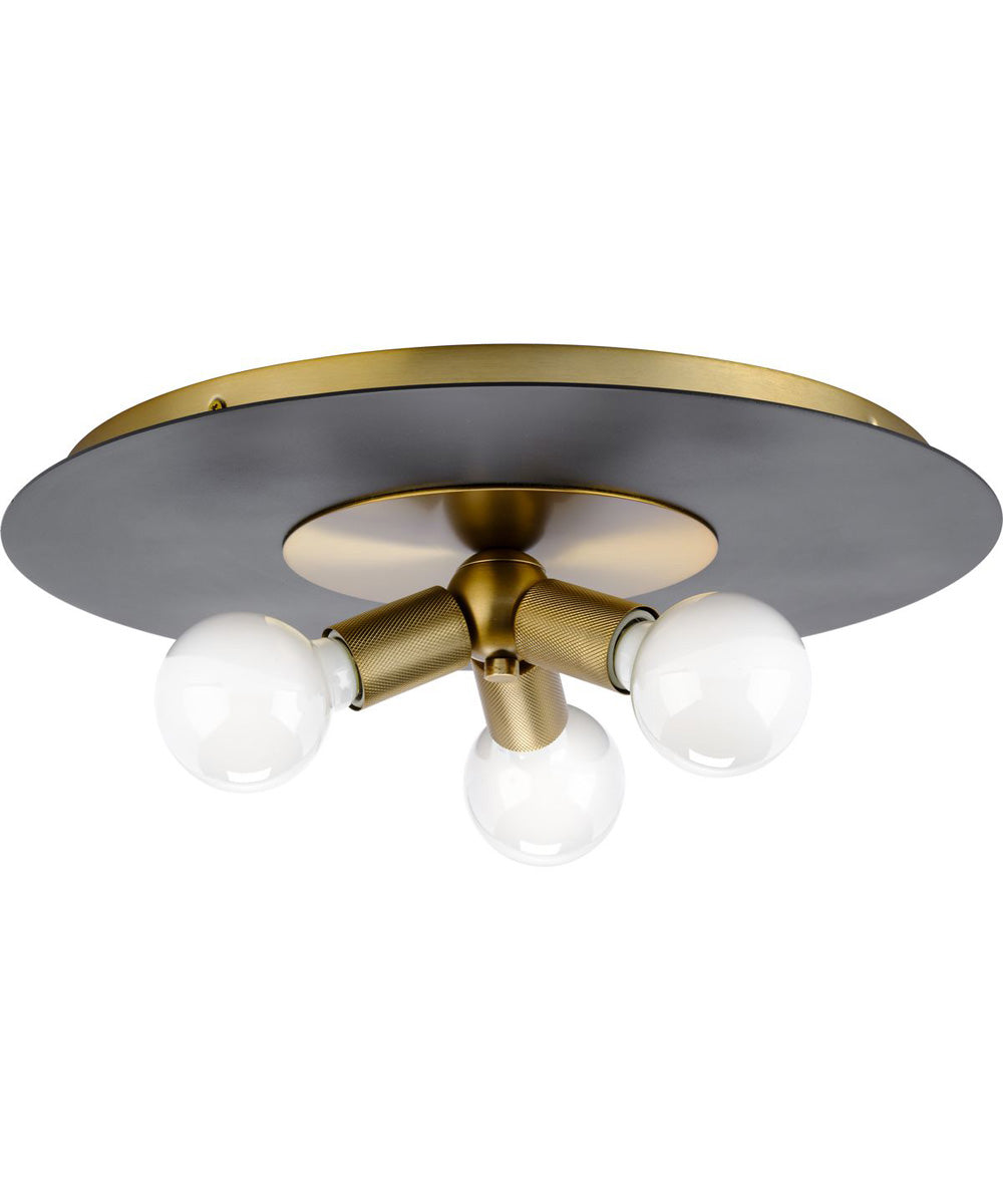 Trimble 3-Light 18" Flush Mount Brushed Bronze