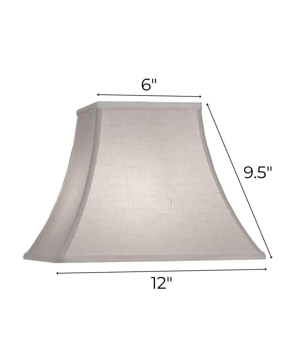 6x12x9.5 Cream Aberdeen Square Bell Softback Lampshade