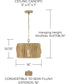 Archer 1-Light Semi-Flush Blonde Wood and Matte Brass