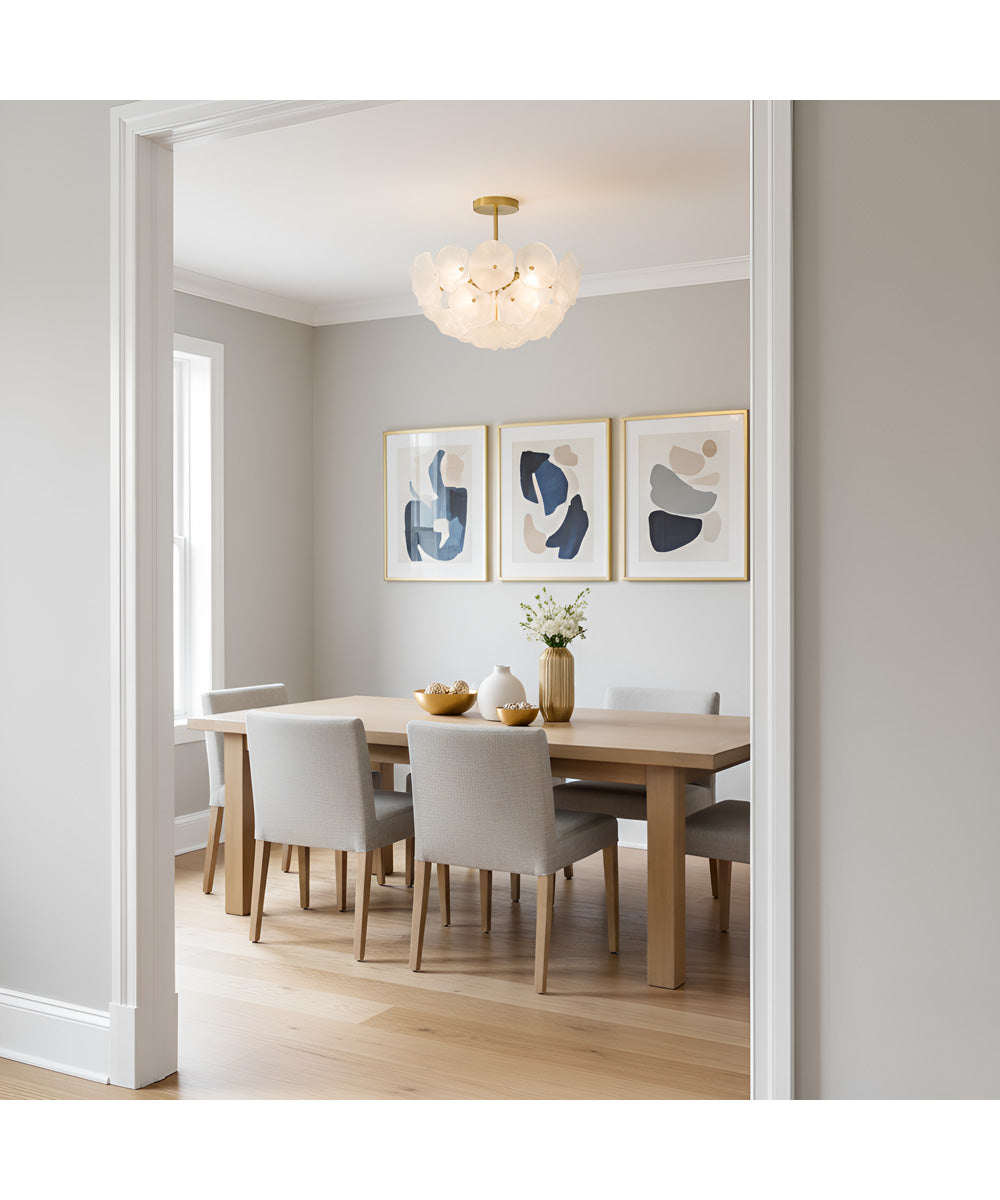 Audrey 4-light Semi Flush Mount Brushed Gold