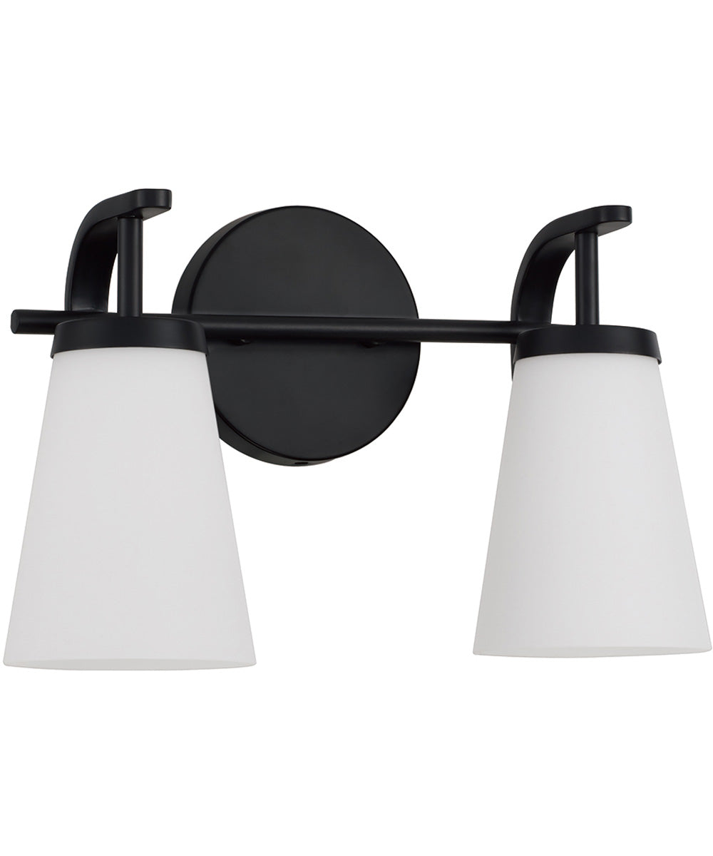 Drake 2-Light Vanity Matte Black