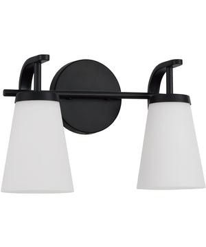 Drake 2-Light Vanity Matte Black