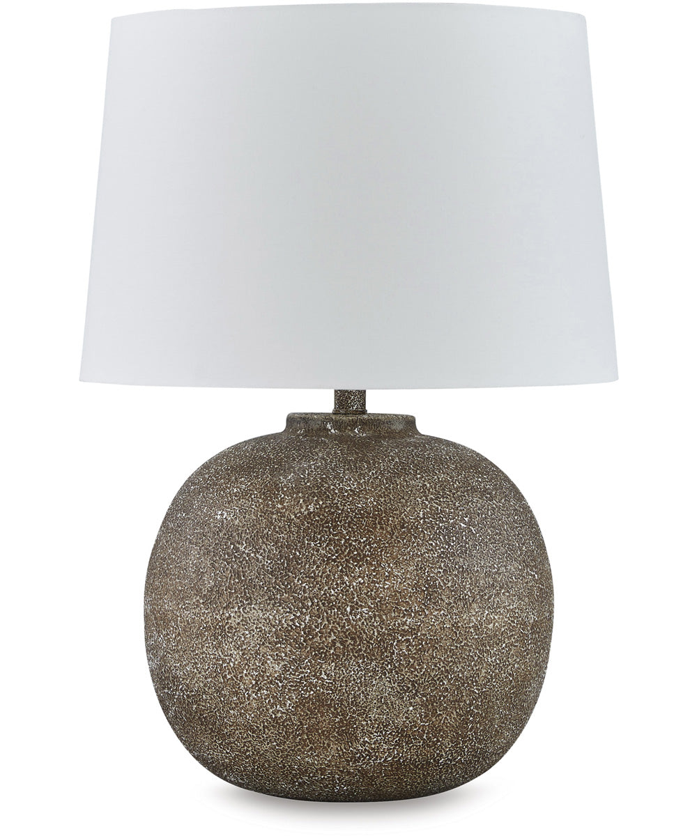 Neavesboro Metal Table Lamp Antique Brown/White
