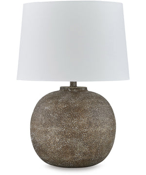 Neavesboro Metal Table Lamp Antique Brown/White