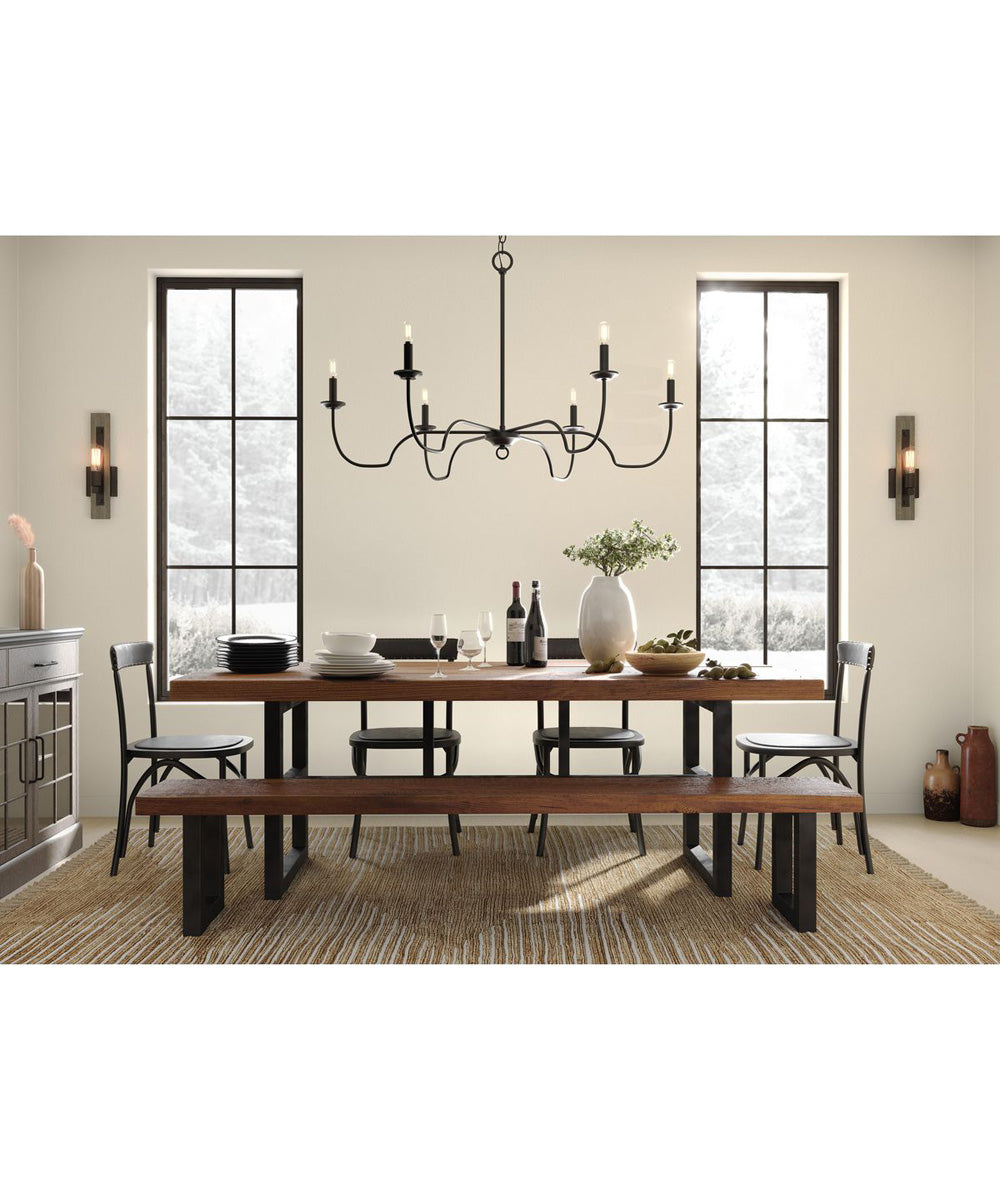 Canebrake 6-Light Chandelier Light Matte Black