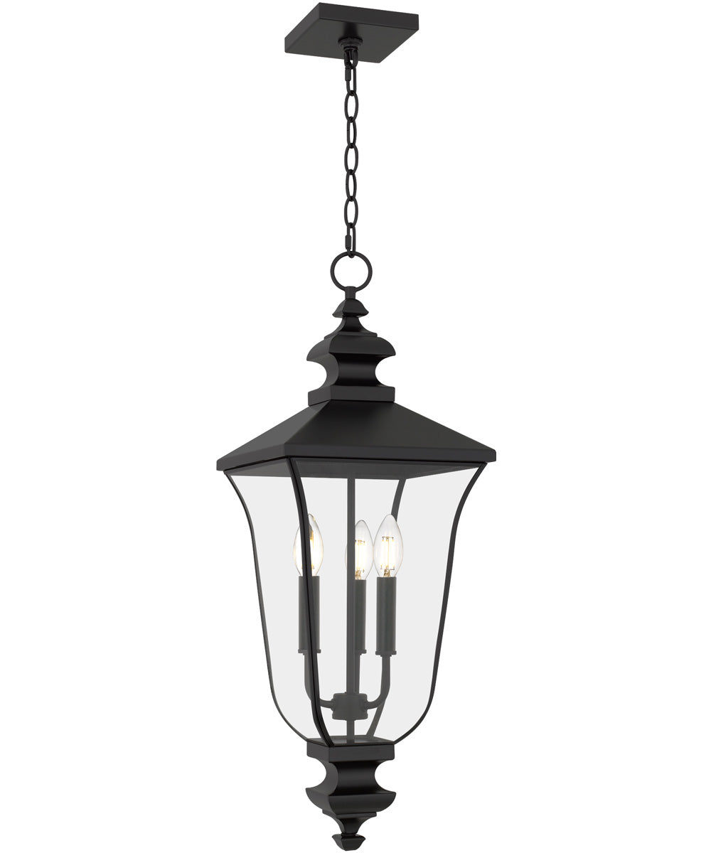 Farley 3-light Outdoor Pendant Light Matte Black