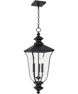 Farley 3-light Outdoor Pendant Light Matte Black