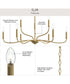 Ilia 9-Light Two-Tier Chandelier Brushed Gold