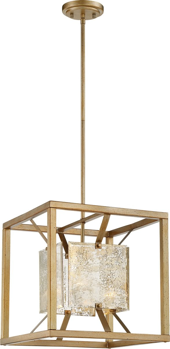 15"W Stanza 1-Light Pendant Antique Gold