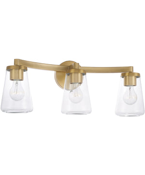 Aaron 3-Light Vanity Aged Brass