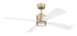 Rhett 52" 4-Blade Indoor/Outdoor Ceiling Fan Damp Rated 1-Light Fan Satin Brass