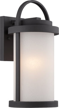15"H Willis 1-Light LED Outdoor Textured Black