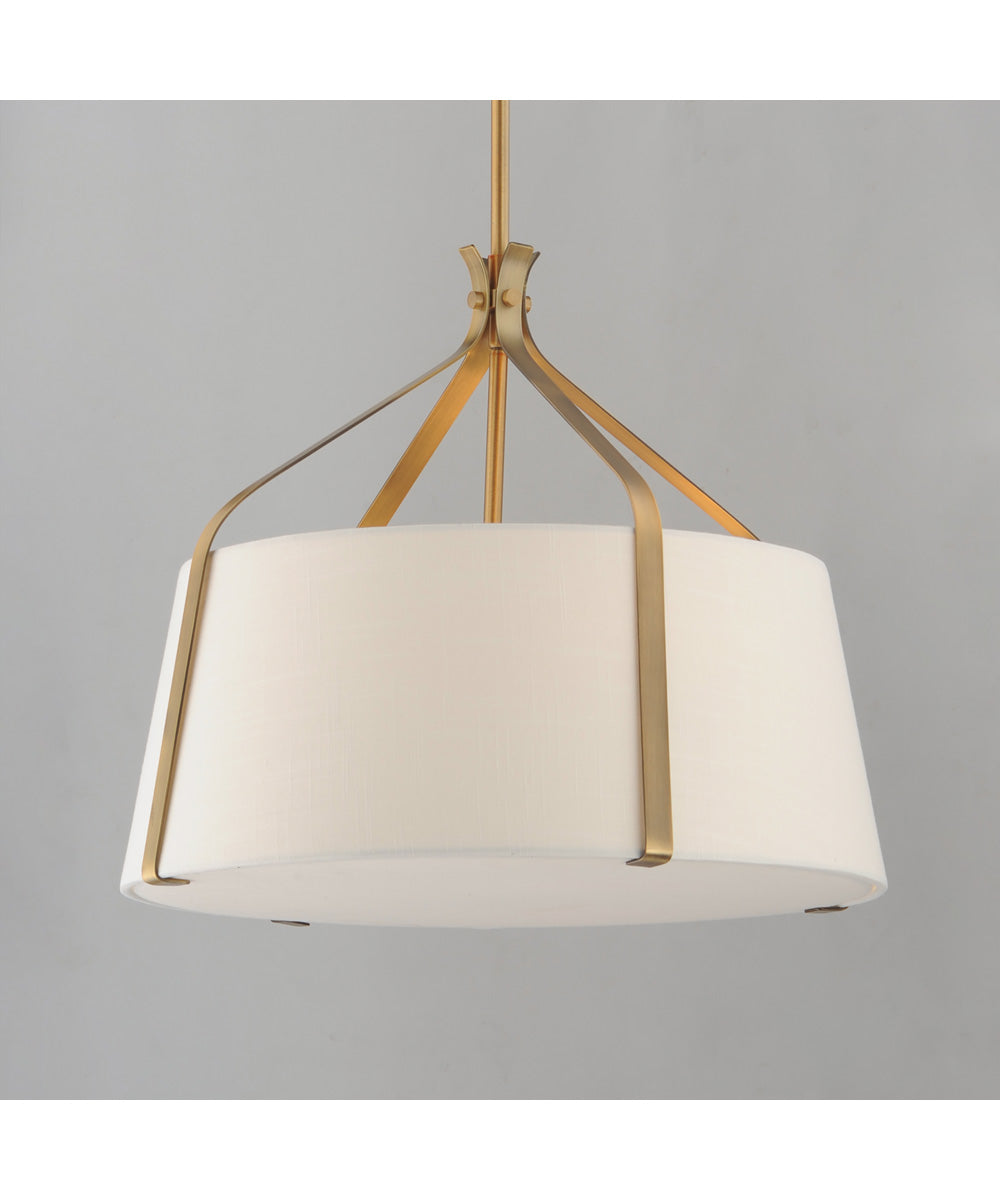 Bandera 20 inch 3-Light Pendant Natural Aged Brass