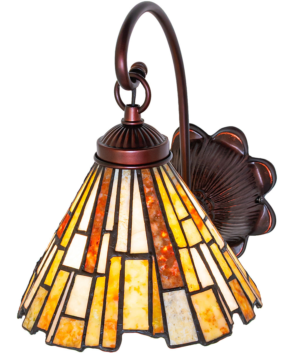 8" Wide DeLighta Jadestone Wall Sconce