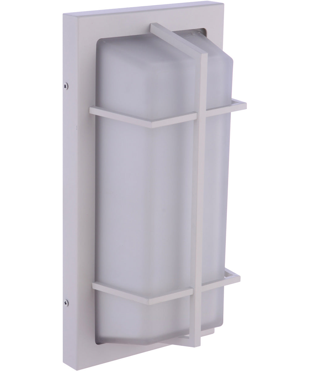 Bulkhead Rectangular 2-Light Outdoor Lighting Textured White