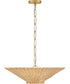 Delia 4-Light Small Convertible Chandelier in Heritage Brass
