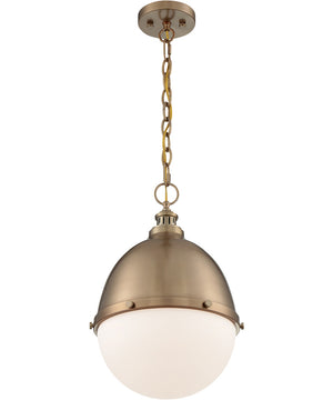 13"W Ronan 1-Light Pendant Burnished Brass