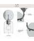 Ilia 1-Light Wall Sconce with Clear Glass Shade Polished Chrome