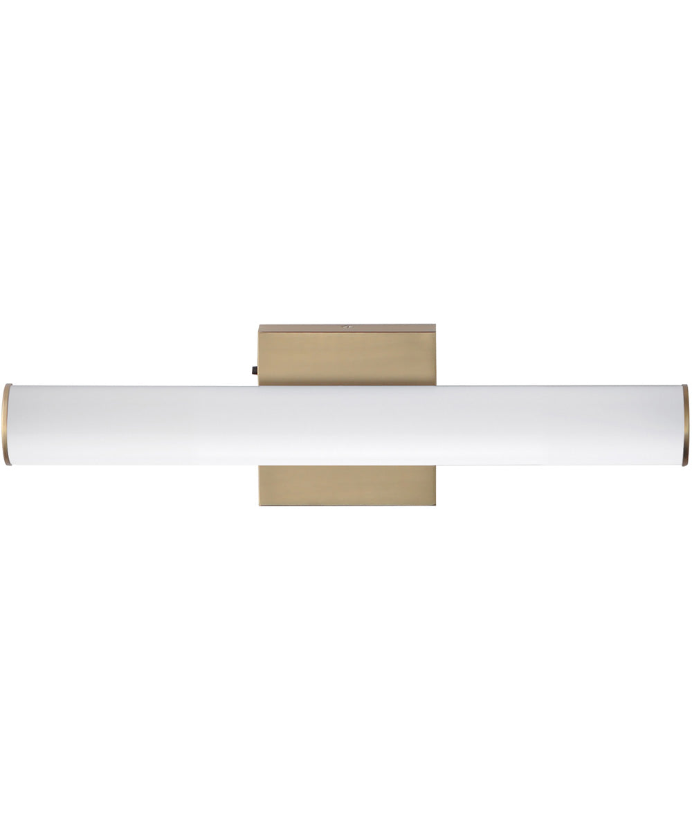 Rail 18 inch LED Bath Vanity 5CCT Natural Aged Brass