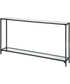 Console Table with Mirrored Shelves in Satin Black