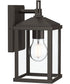 Cantley Small Outdoor Wall Lantern with Clear Glass Panels Antique Bronze