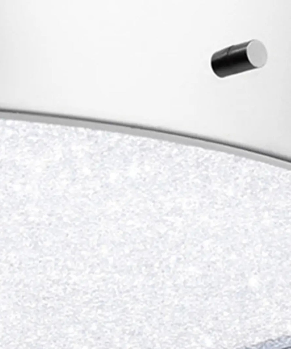 12"w Crystal Moon 1-Light LED Flush Mount Chrome Finish with Clear Cubic Zirconia Glass Shade