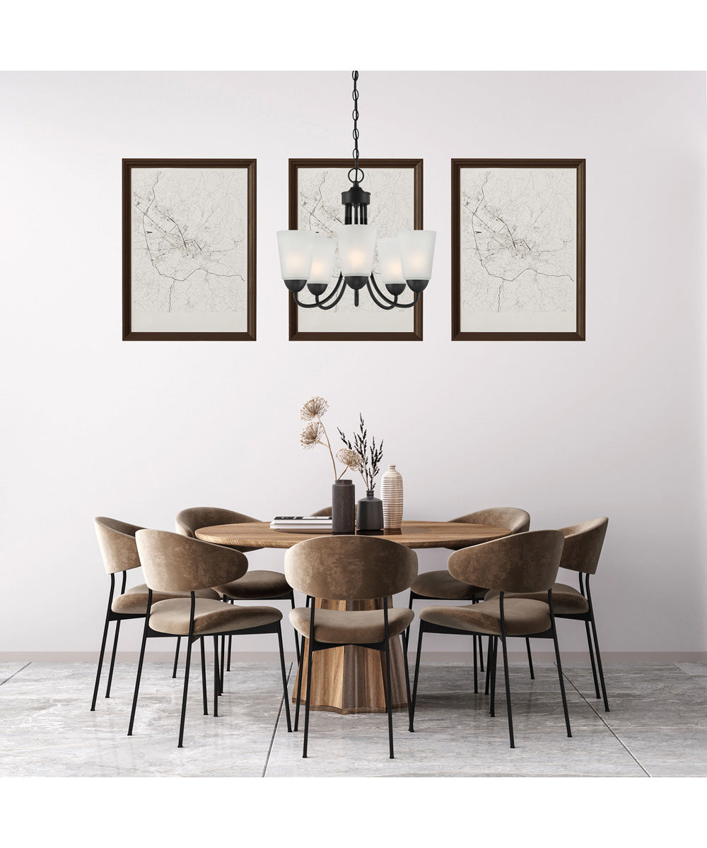Malone 5 Light Chandelier Matte Black