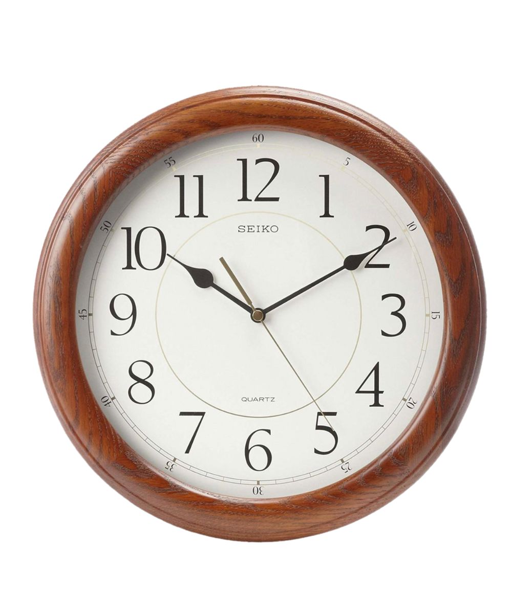 Seiko Clocks Medium Brown Wood Wall Clock QXA129BLH