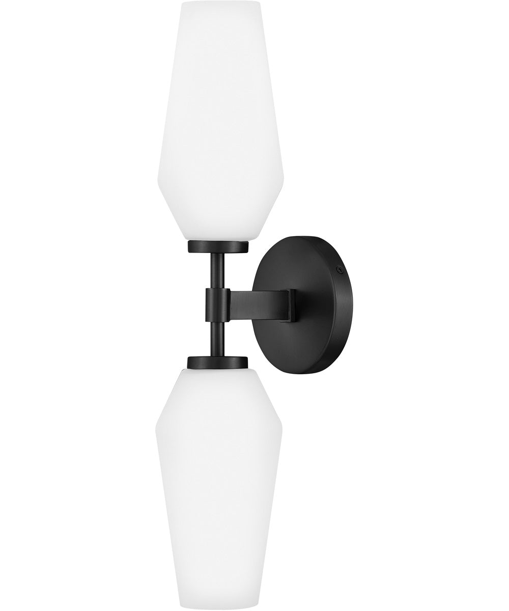 Gio 2-Light Large Two Light Sconce in Black