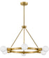 Orla 6-Light Medium Single Tier Chandelier in Lacquered Brass