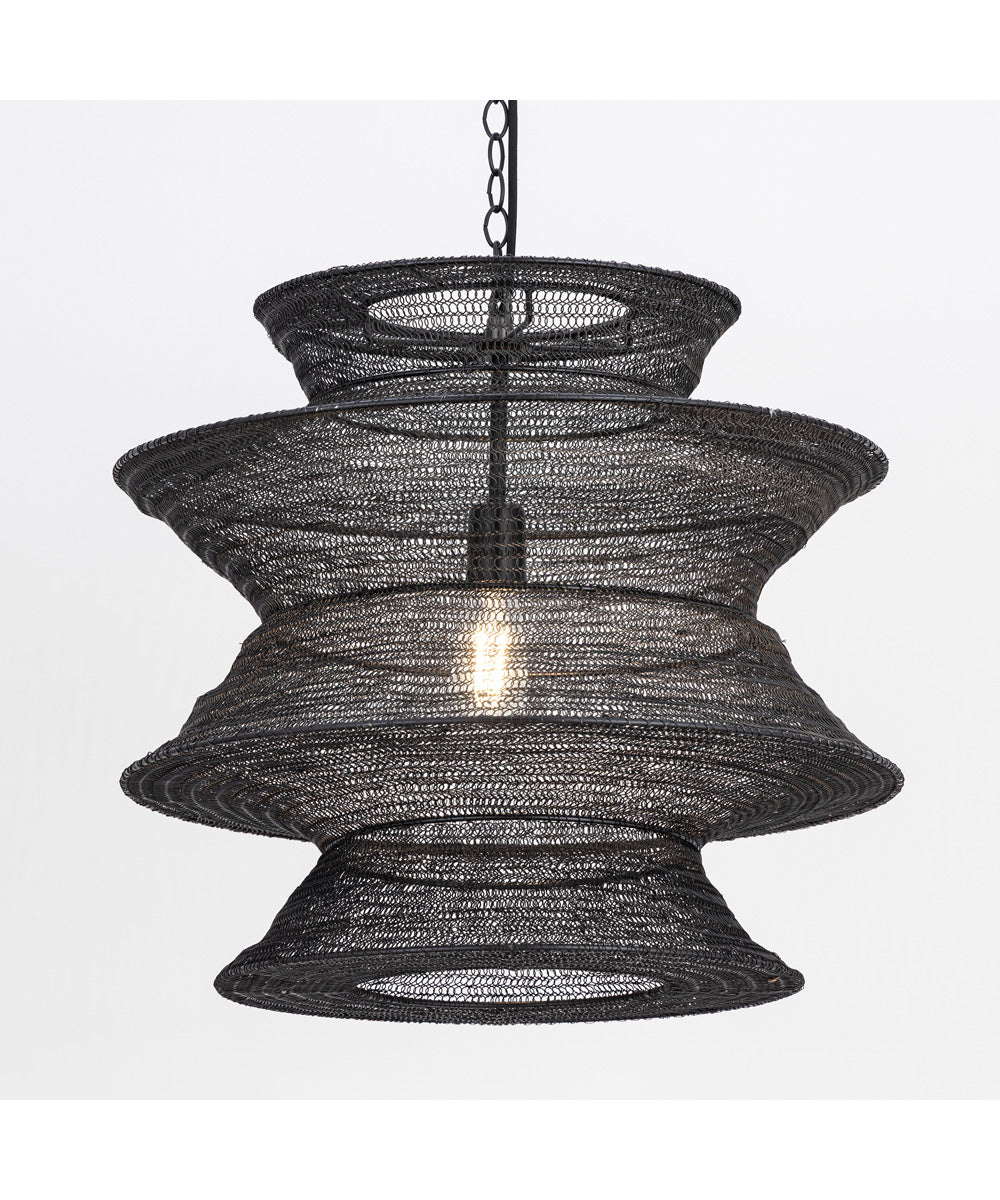Krabi Large 1-Light Pendant Black
